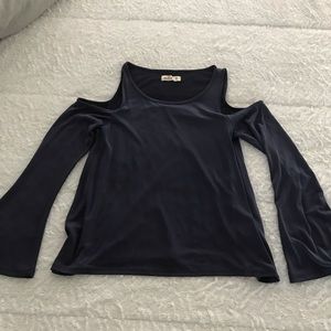Hollister cold shoulder with bell sleeve top